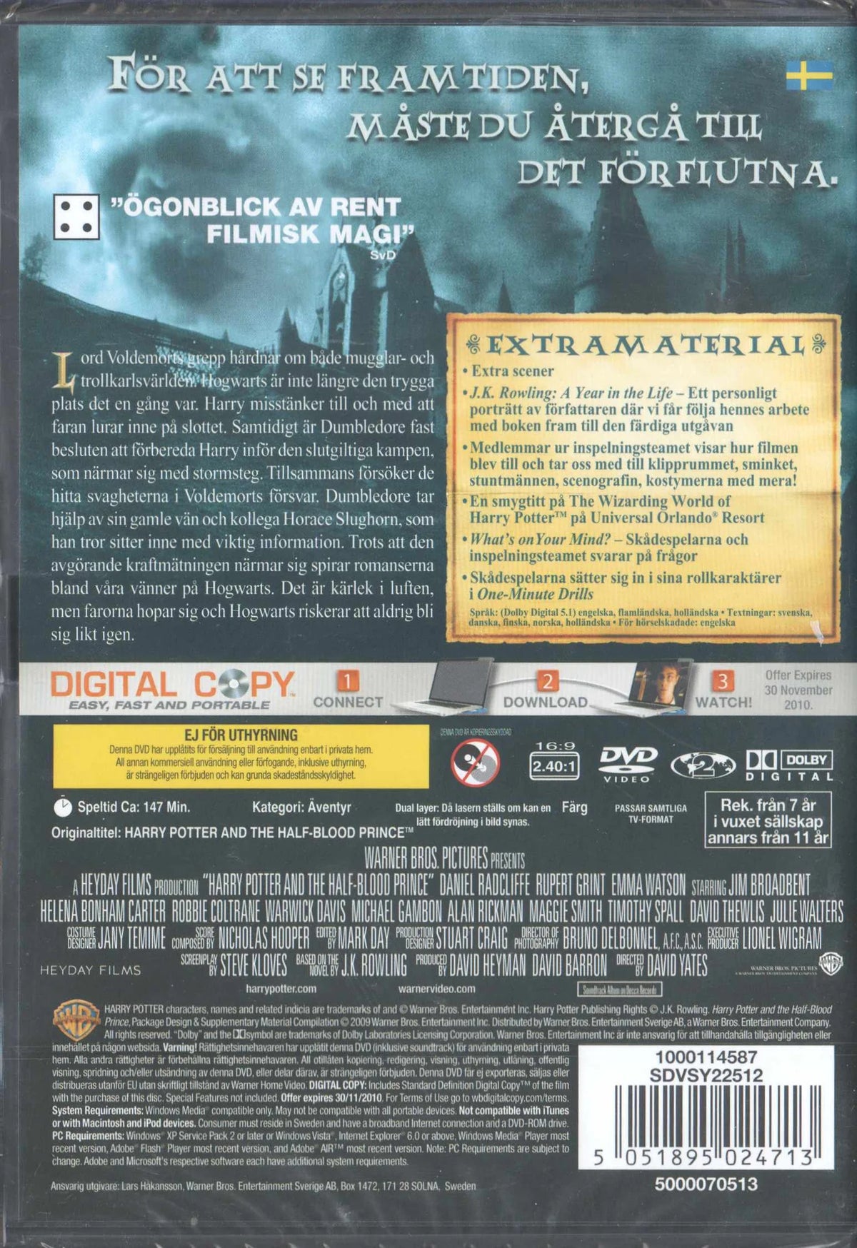 Harry Potter and the Half-Blood Prince (2009) DVD, Special Edition