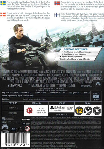Jack Ryan Shadow Recruit (2014) DVD