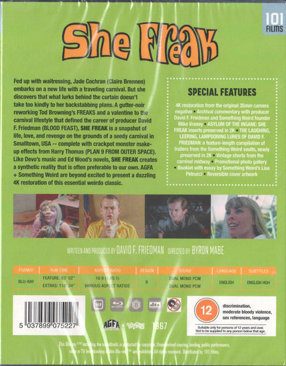 She Freak (1967) Blu-ray, Limited Edition O-ring