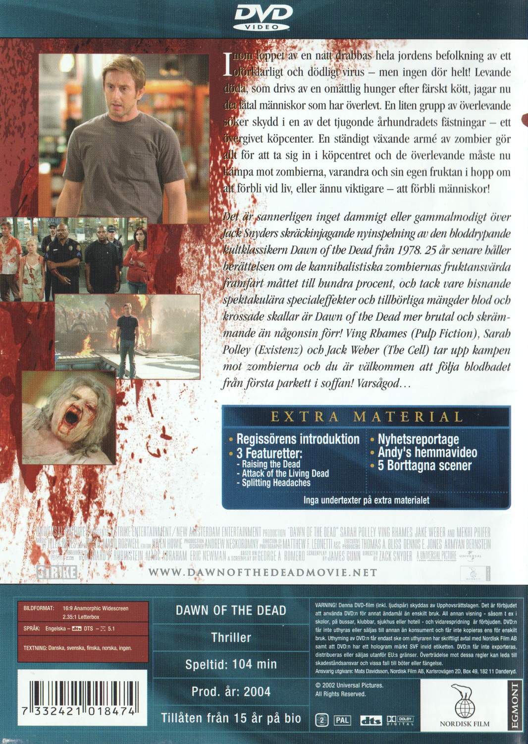 Dawn of the Dead (2004) DVD, Director's Cut
