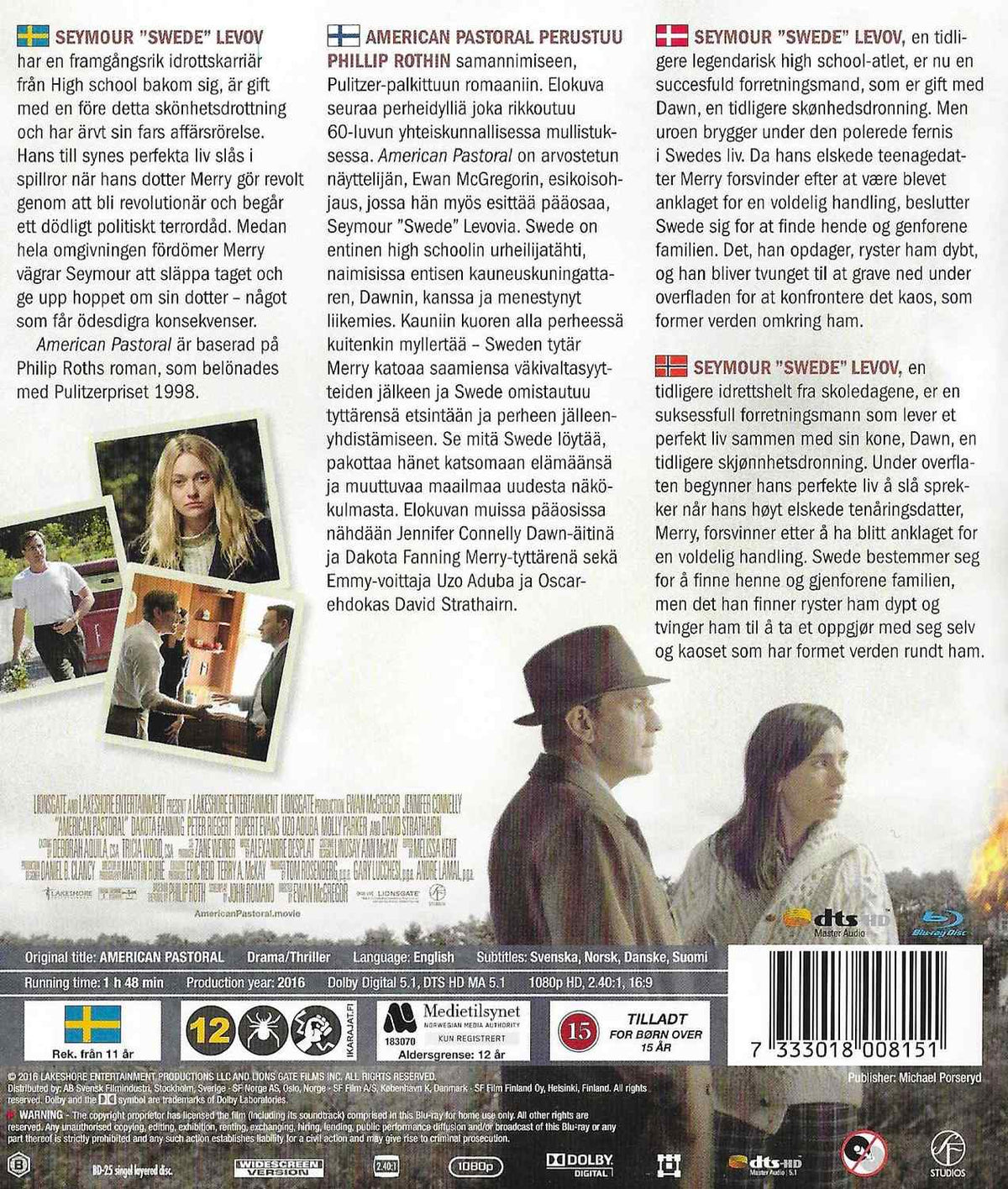 American Pastoral (2016) Blu-ray