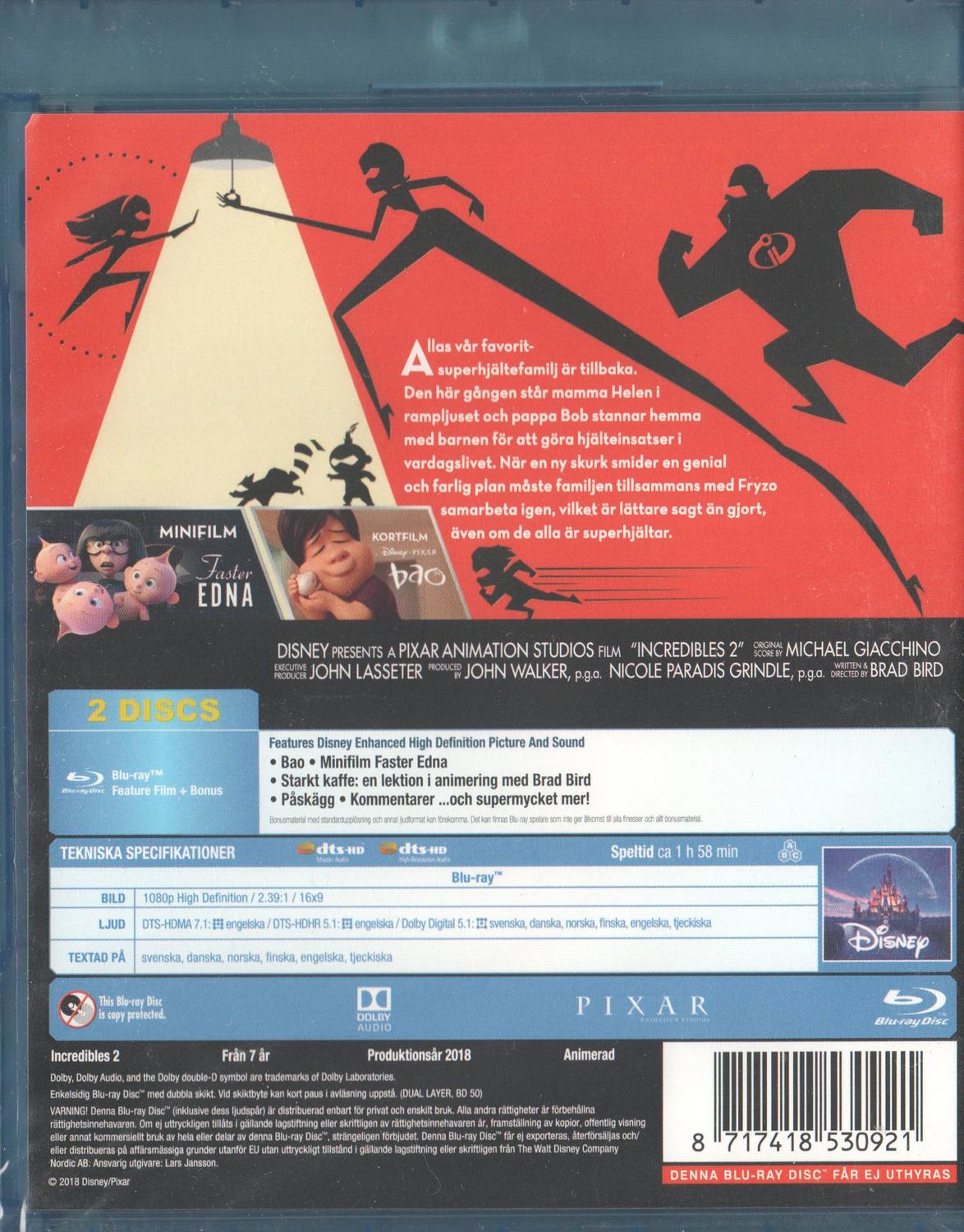 Incredibles 2 (2018) Blu-ray