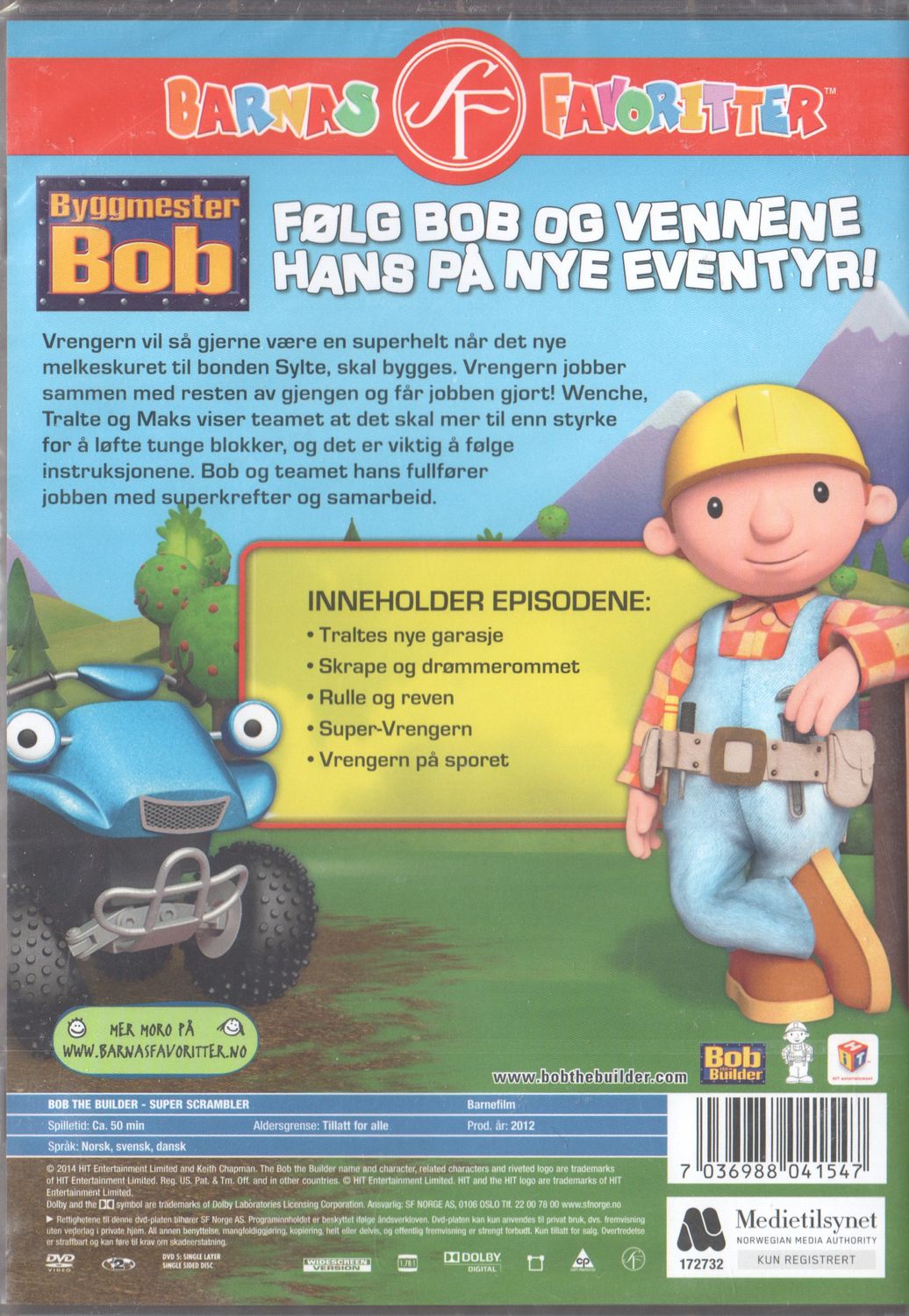 Bob the Builder Super Scrambler (2012) DVD, Norwegian Edition