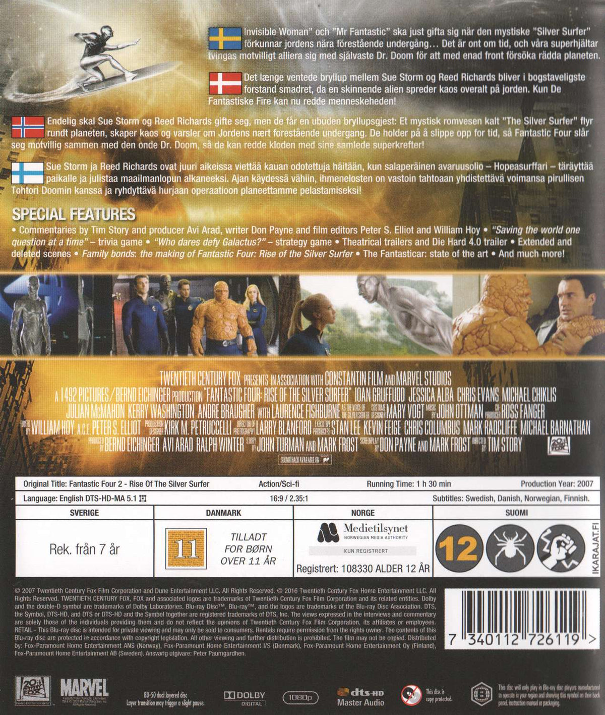 Fantastic 4 Rise of the Silver Surfer (2007) Blu-ray