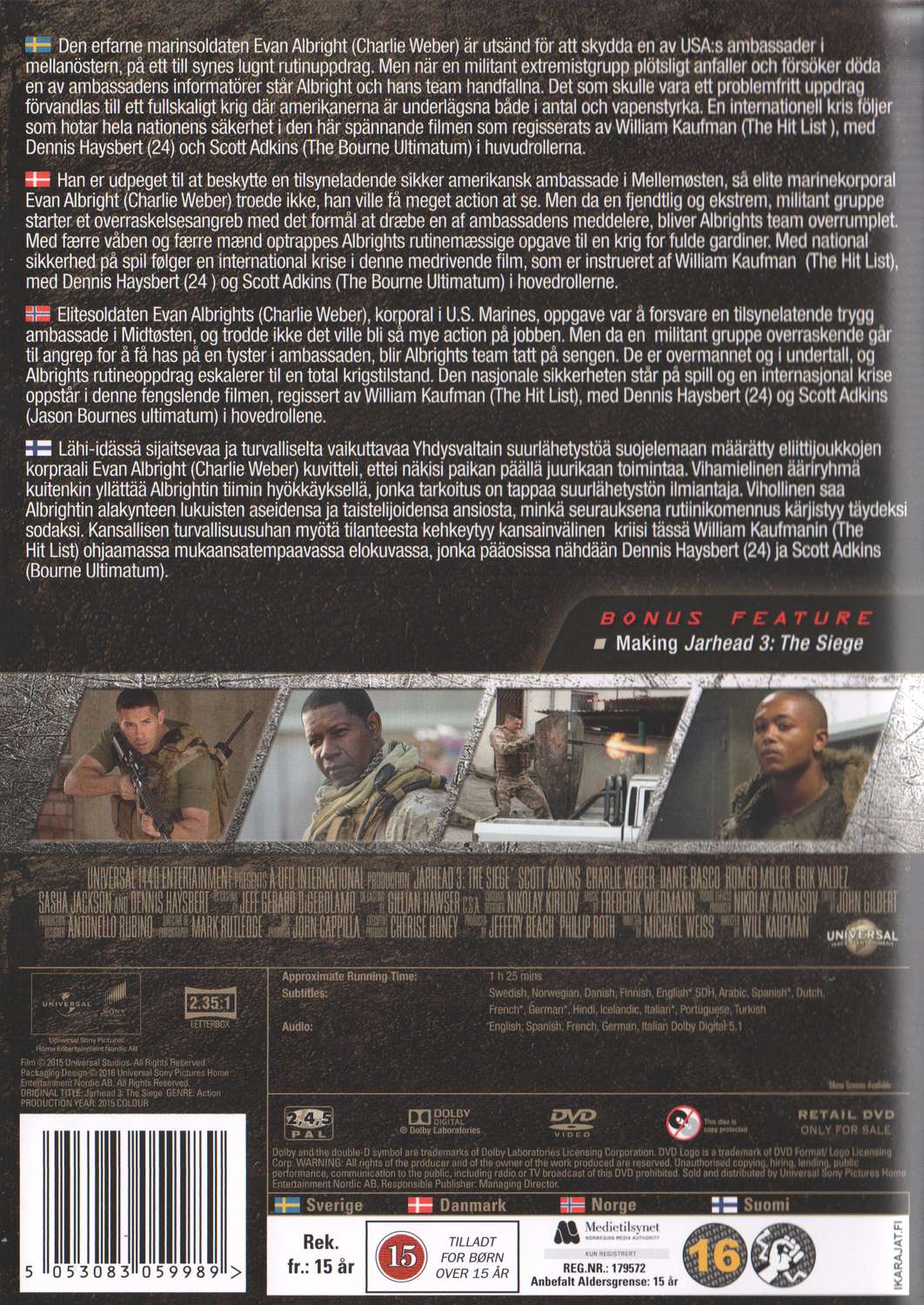 Jarhead 3 (2015) DVD, Extra Explosive Cut