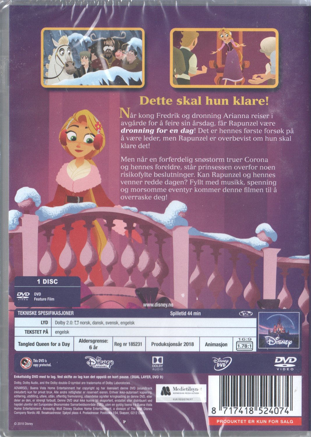 Tangled Queen for a Day (2018) DVD, Norwegian Edition