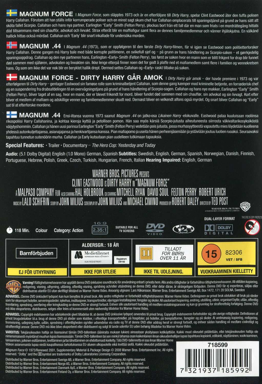 Magnum Force (1973) DVD, Clint Eastwood Collection