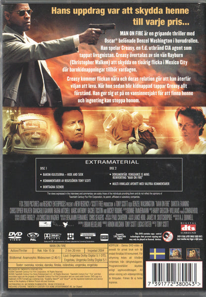 Man on Fire (2004) DVD, Special Edition