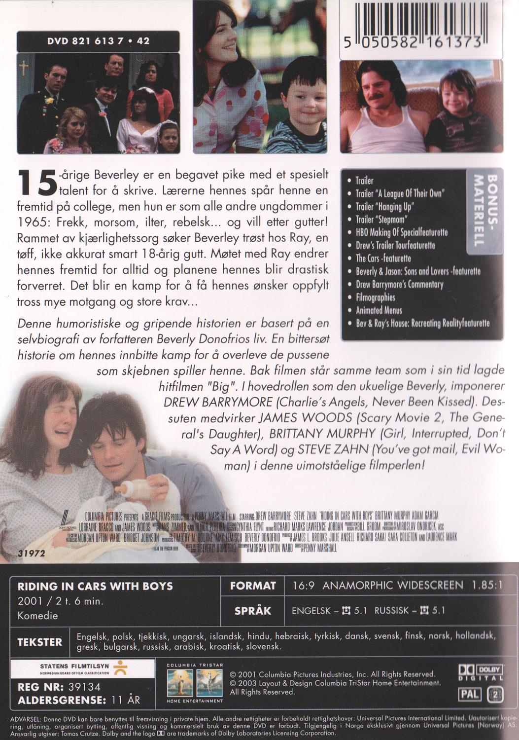 Riding in Cars with Boys (2001) DVD