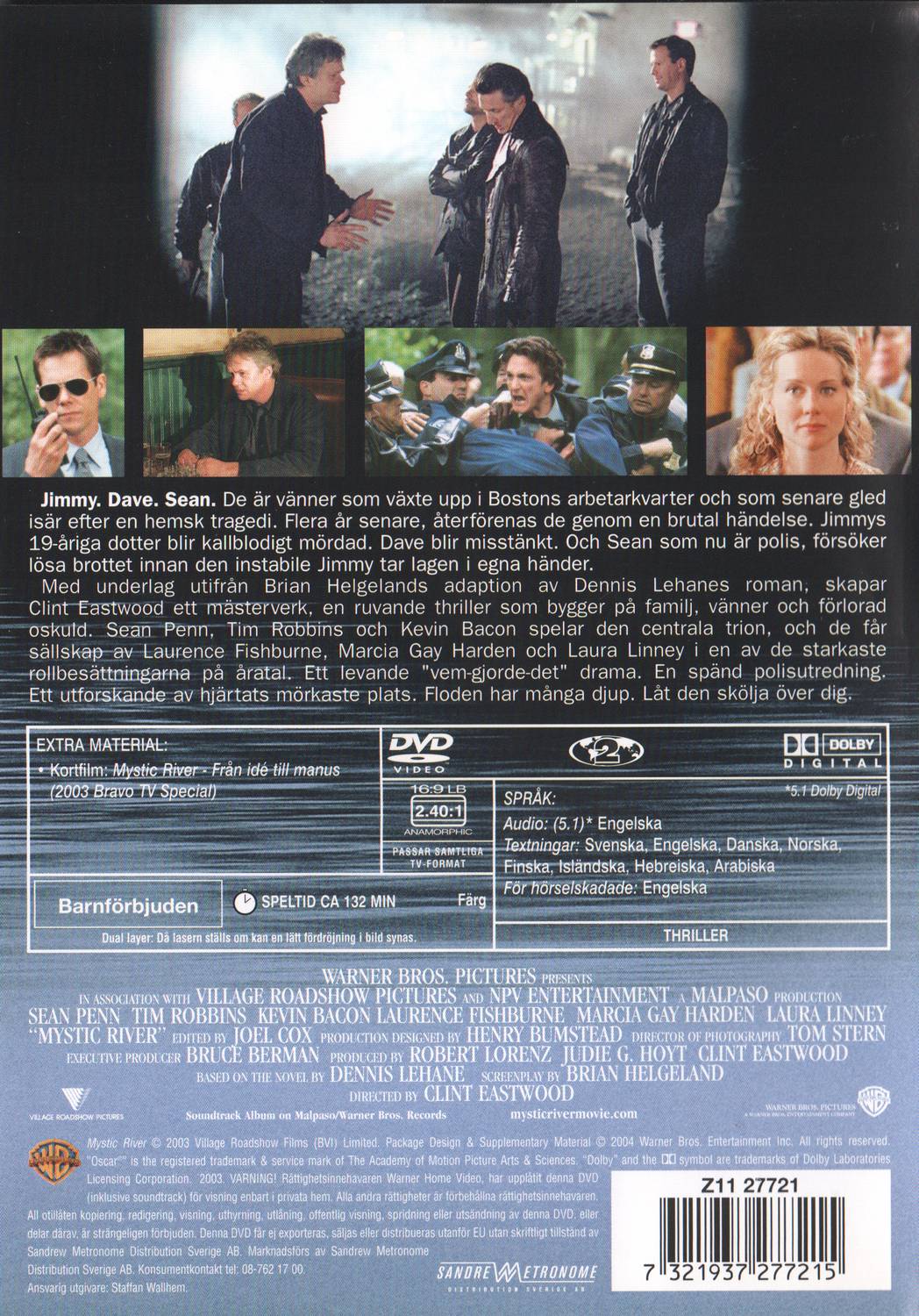 Mystic River (2003) DVD, Swedish Edition