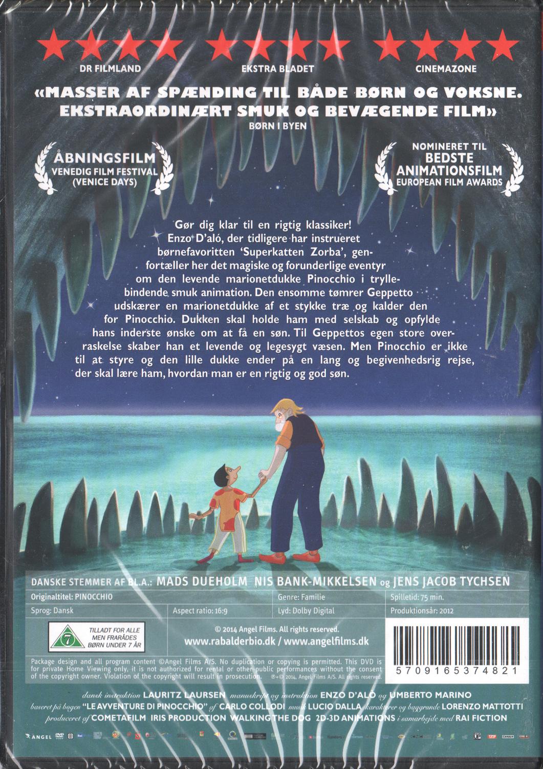 Pinocchio (2012) DVD, Danish Edition