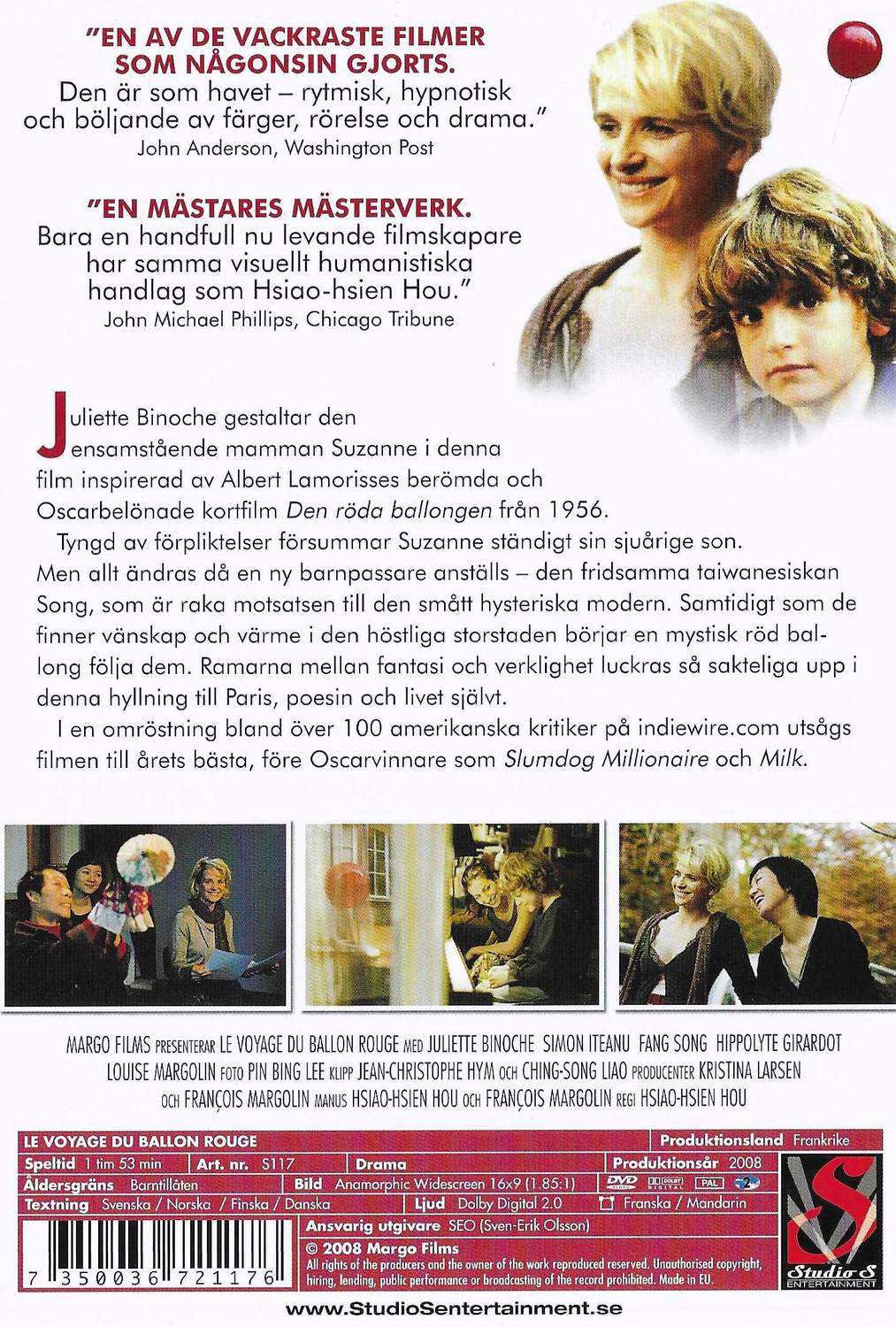 Le Voyage Ballon Rouge (2008) DVD