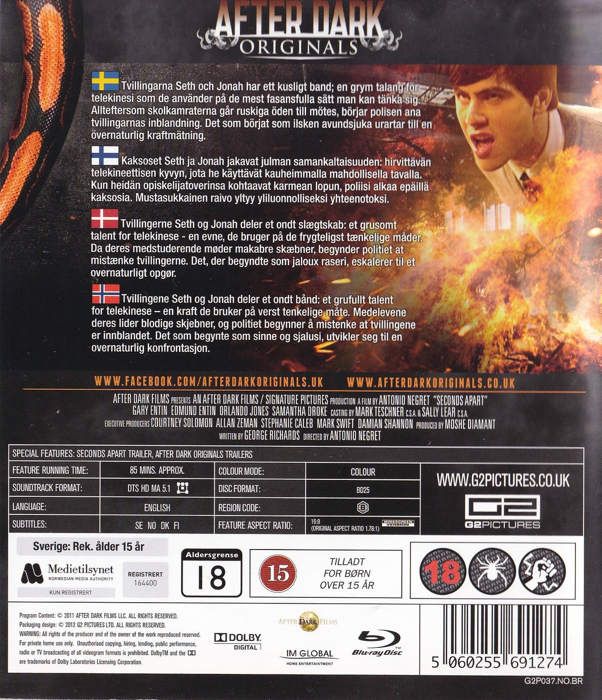 Seconds Apart (2011) Blu-ray