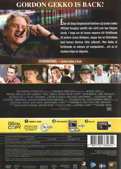 Wall Street Money Never Sleeps (2010) DVD