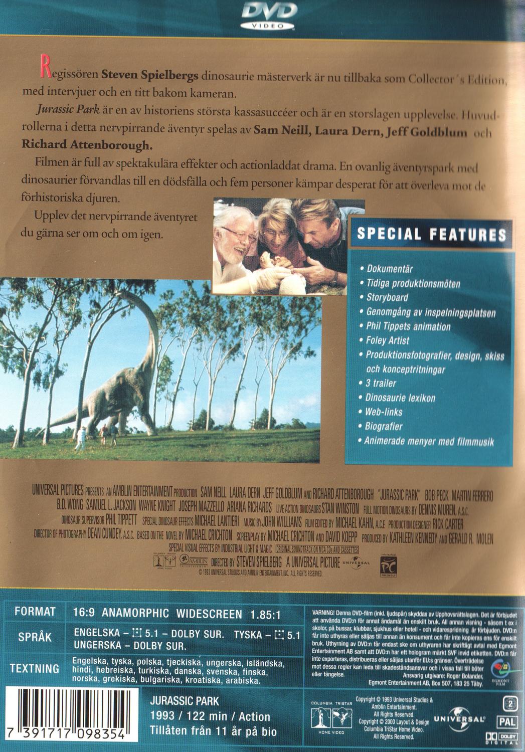 Jurassic Park (1993) DVD