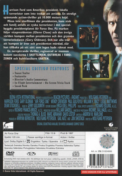 Air Force One (1997) DVD, Special Edition
