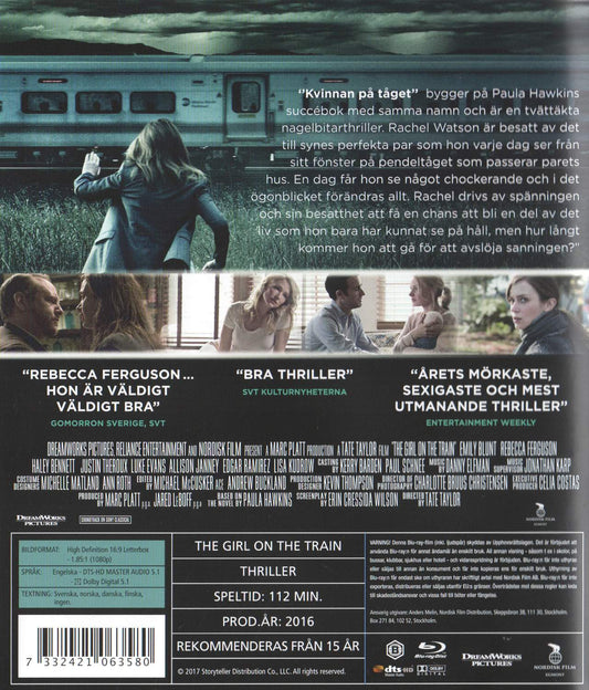The Girl on the Train (2016) Blu-ray