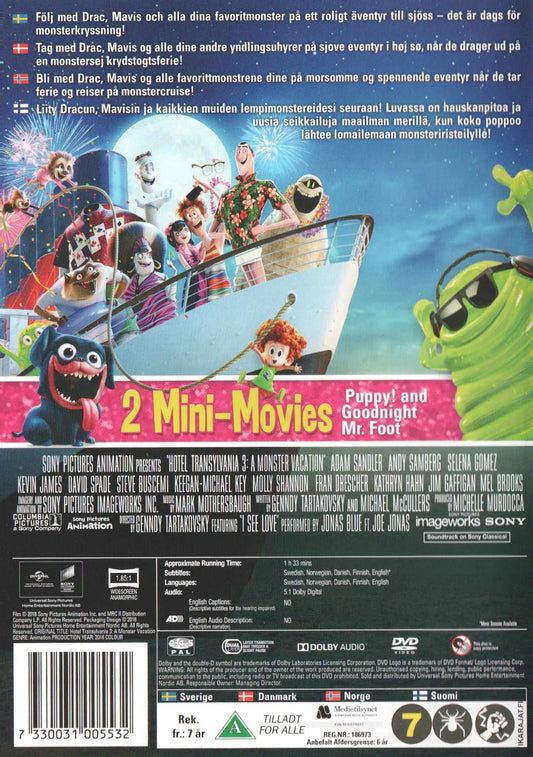 Hotel Transylvania 3 (2018) DVD