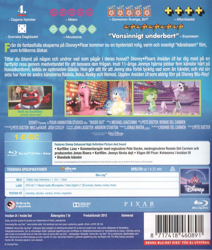 Inside Out (2015) Blu-ray