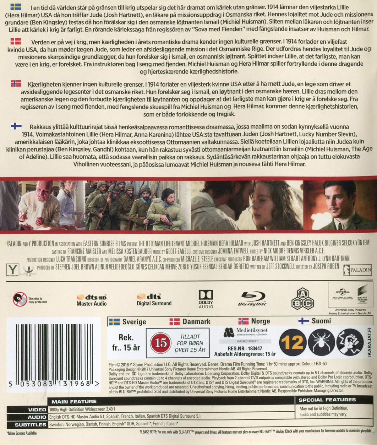 The Ottoman Lieutenant (2016) DVD