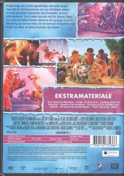 Ice Age 5 Collision Course (2016) DVD, Norwegian Edition