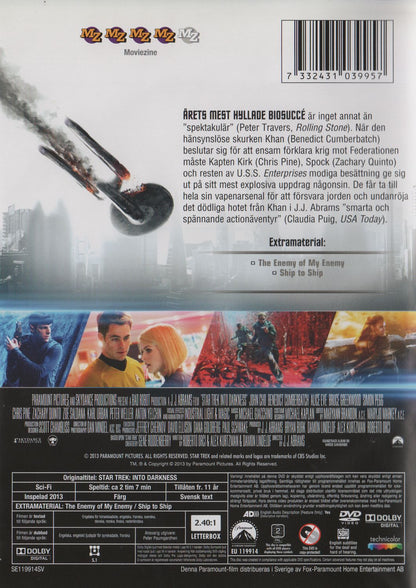 Star Trek Into Darkness (2013) DVD