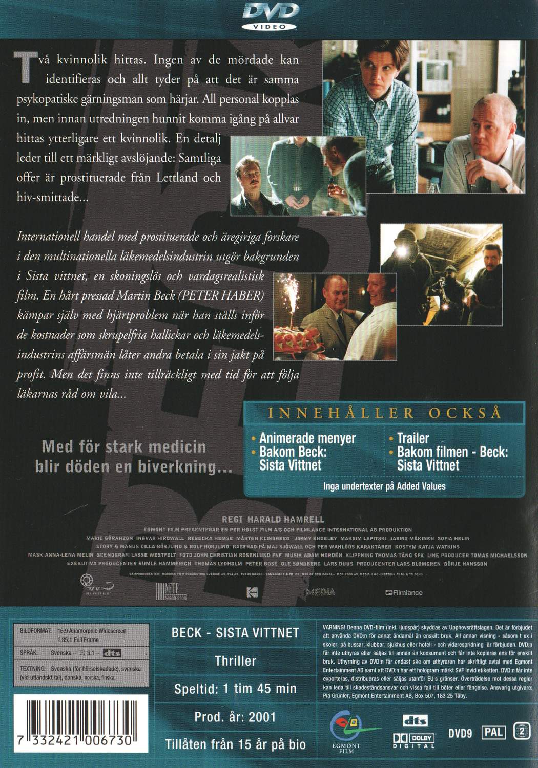 Beck Sista Vittnet (2001) DVD