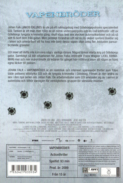 Johan Falk Vapenbröder (2009) DVD