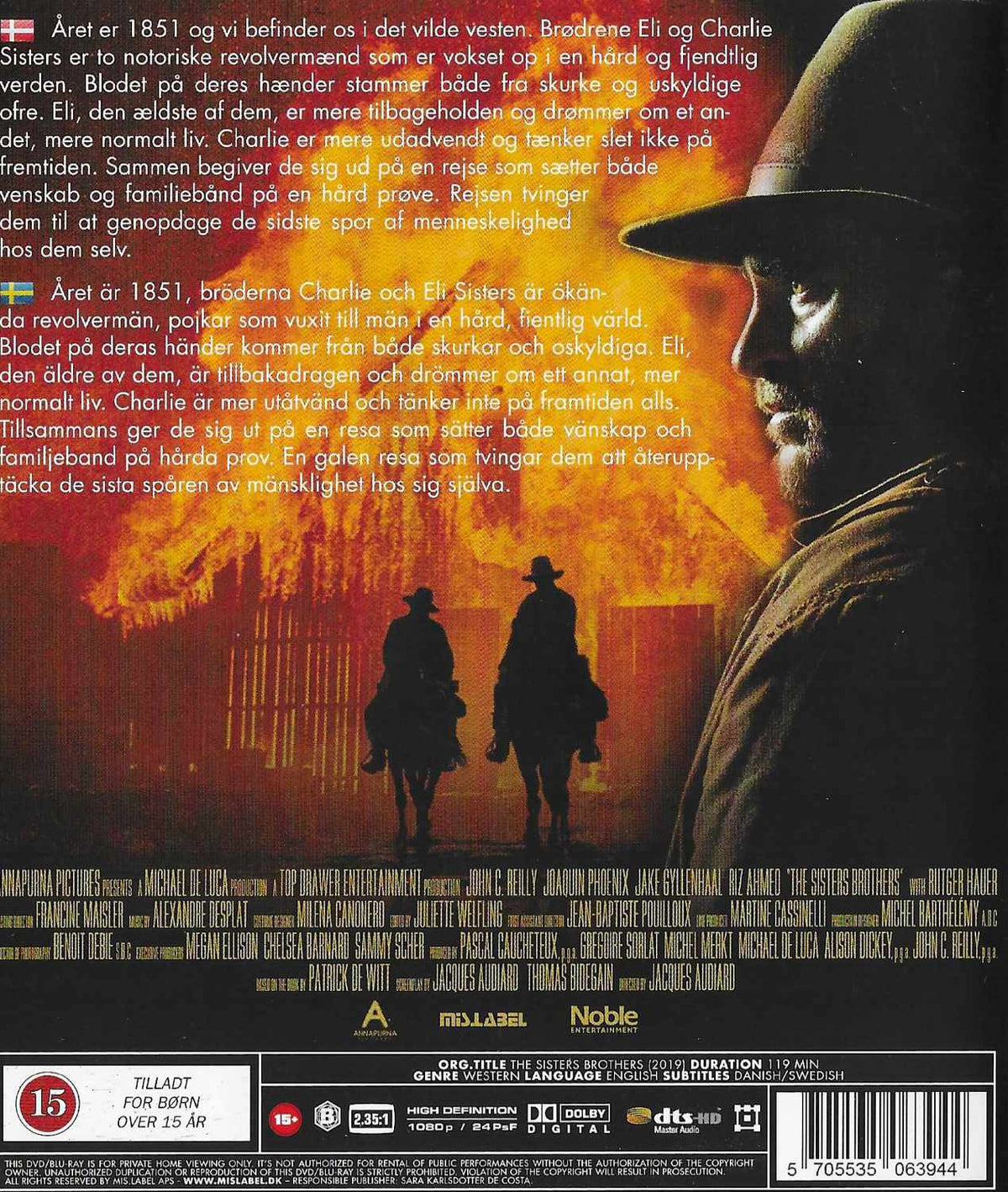 The Sisters Brothers (2019) Blu-ray