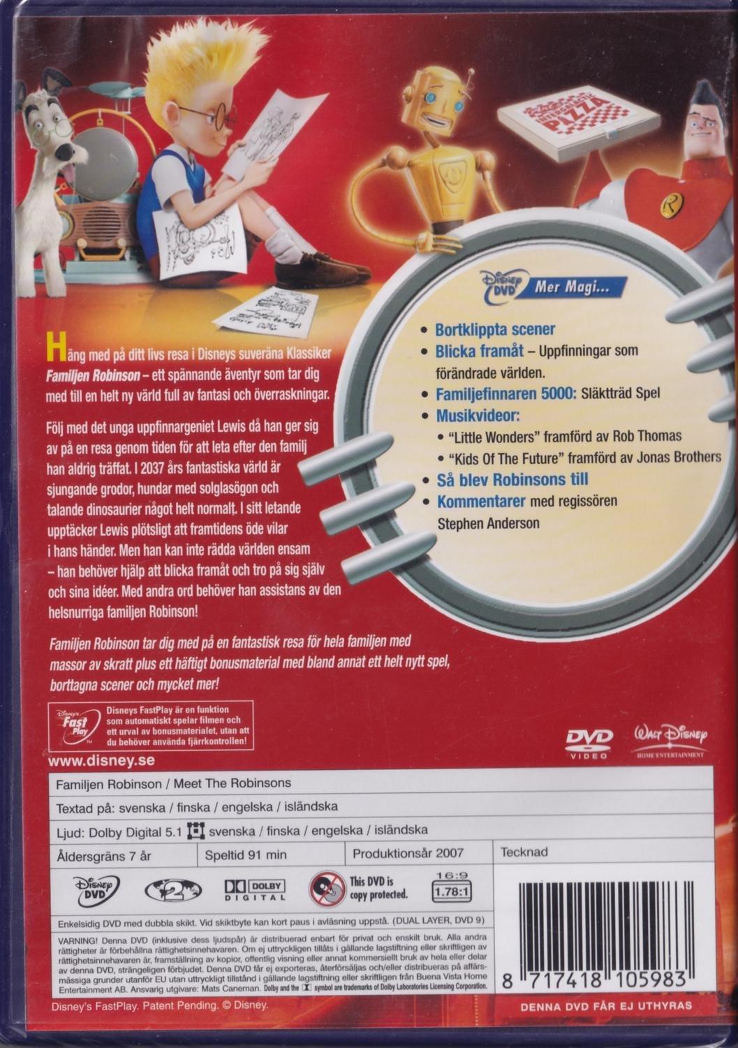Meet The Robinsons (2007) DVD, Swedish Edition