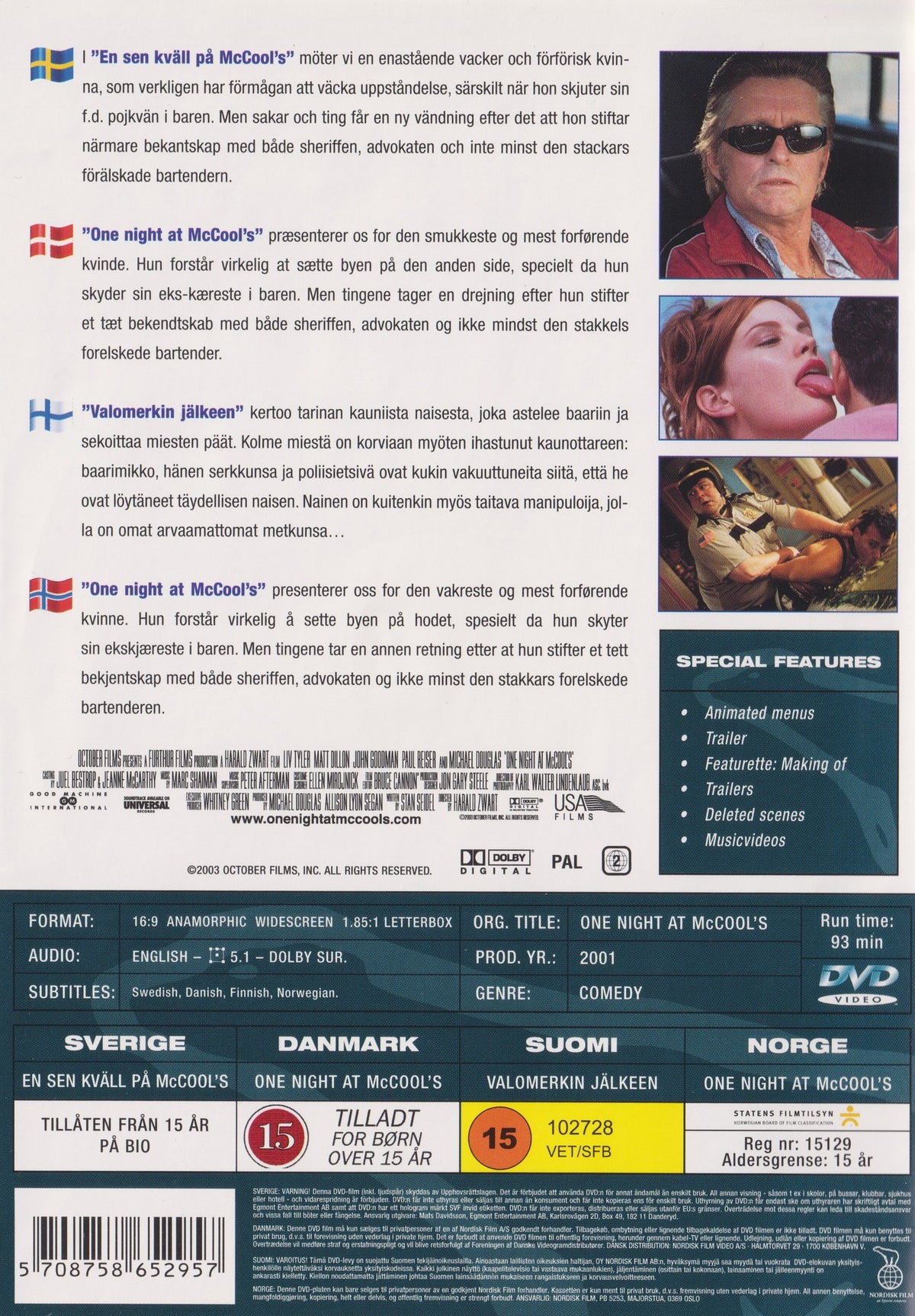 One Night at McCool's (2001) DVD
