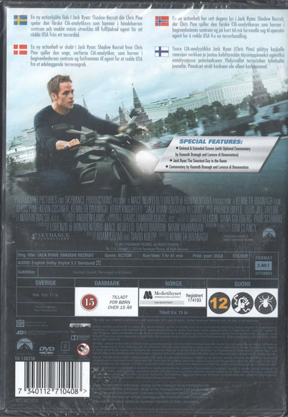 Jack Ryan Shadow Recruit (2014) DVD