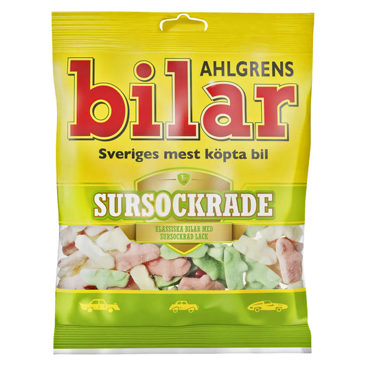 Ahlgrens Bilar Sursockrade 130 gram Sour Coated