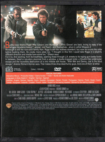 Lethal Weapon 2 (1989) DVD, Snapcase