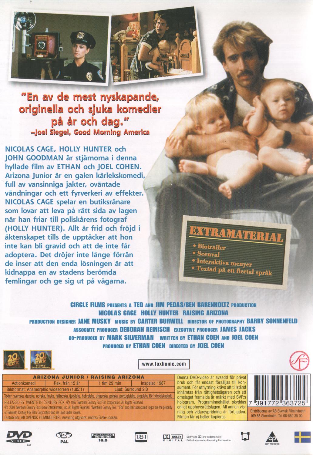Raising Arizona / Arizona Junior (1987) DVD