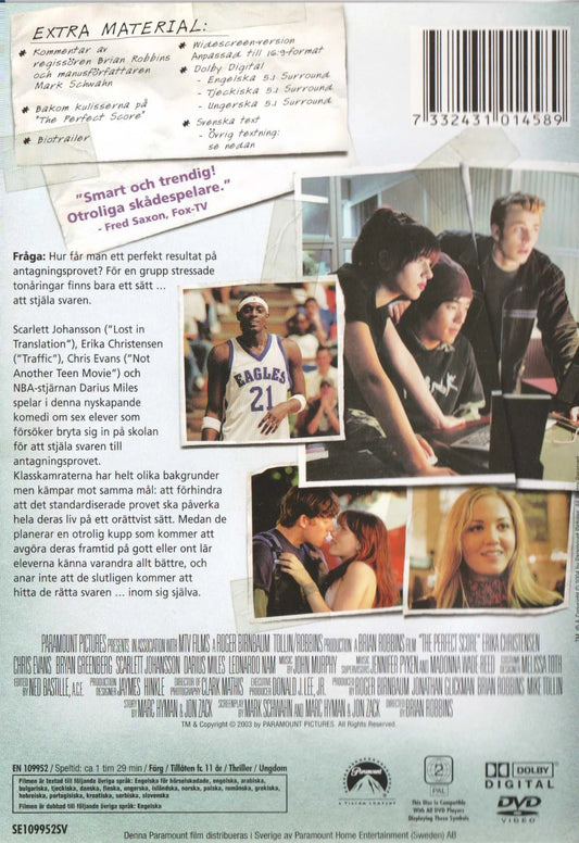The Perfect Score (2004) DVD