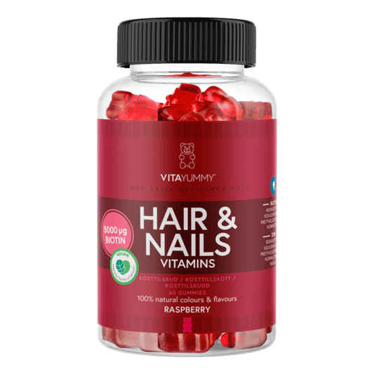 VitaYummy Hair & Nails Raspberry 60 gummies