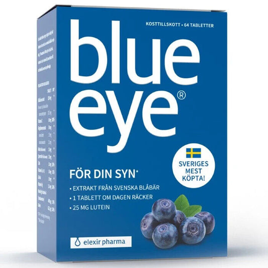 Elexir Blue Eye 64 Tabs Dietary Supplement with Extract from Swedish Blueberry