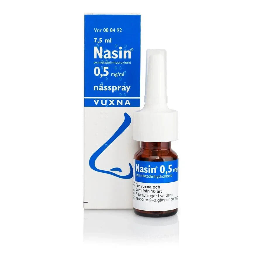 Nasin Nasal Spray 0,5 mg/ml 7,5 Stuffy nose Nasal Congestion