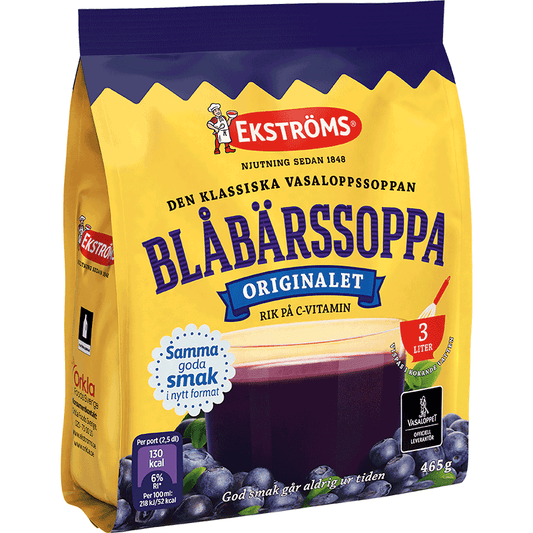 Ekströms Blåbärssoppa Blueberry Soup 3x465 gram Made in Sweden
