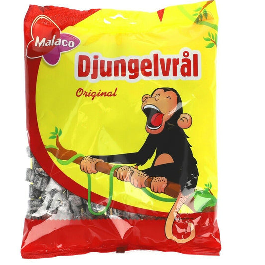 Malaco Djungelvral Extremely Salty Licorice 90 gram Made in Sweden