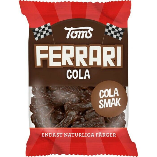 Toms Ferrari Cola Cars Candy 120 gram Made in Denmark