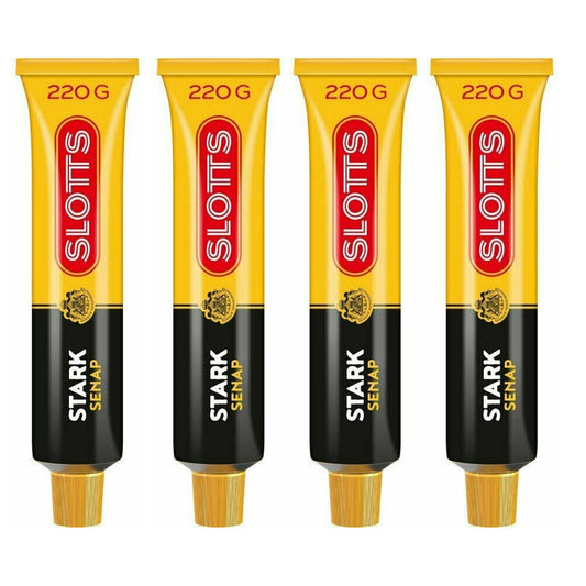Slotts Senap Stark Strong Mustard 4x220 gram Made in Sweden