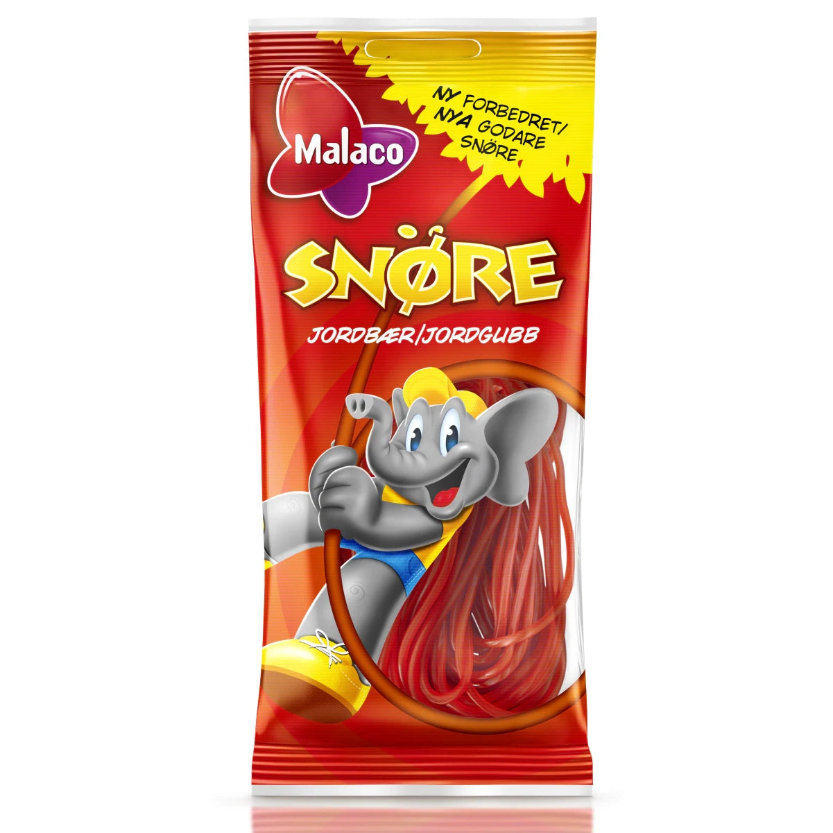 Malaco Snöre Jordgubb Strawberry Candy Lace 94 gram