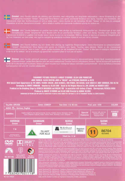 Grease (1977) DVD, Widescreen Collection