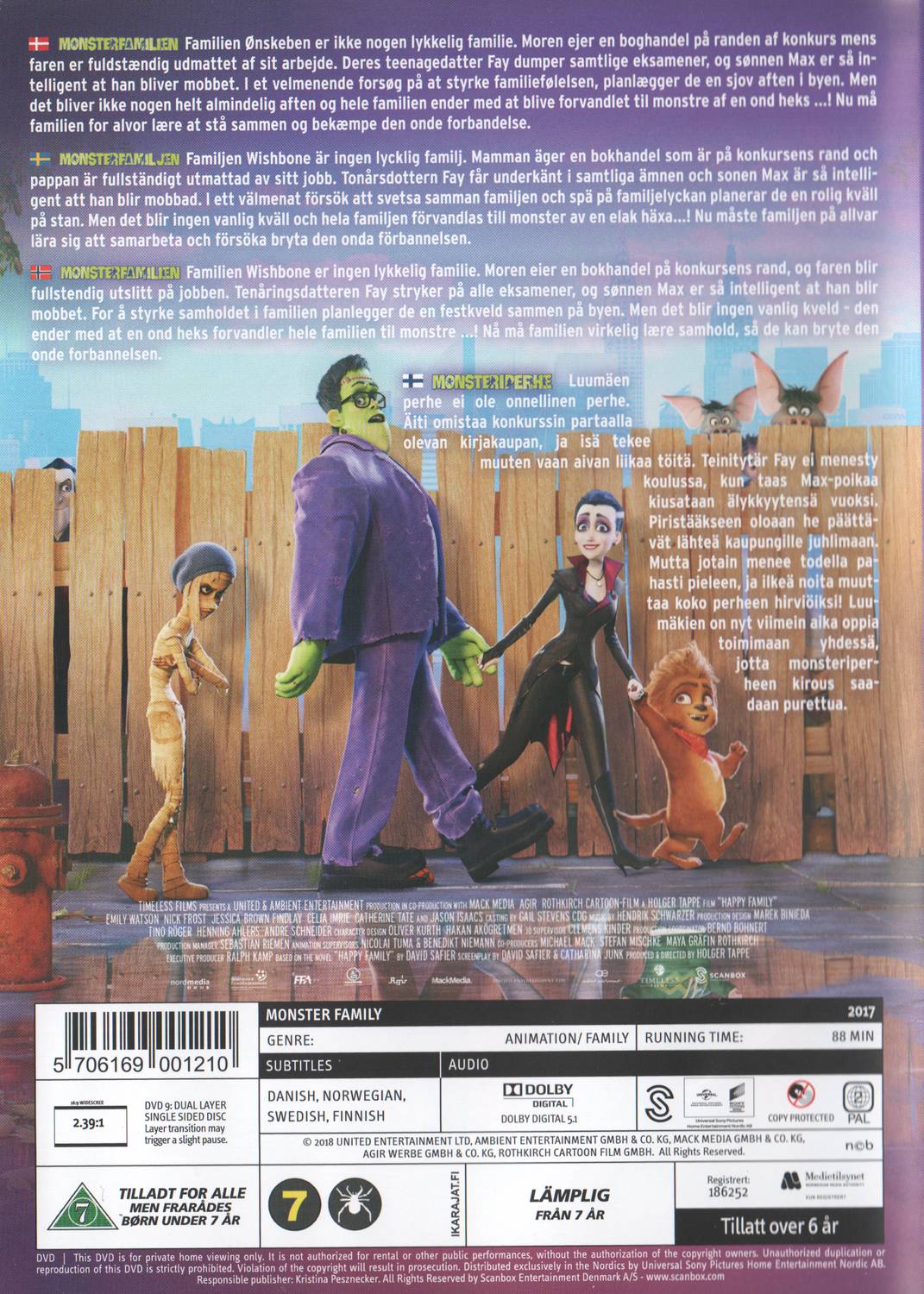 Monster Family (2018) DVD