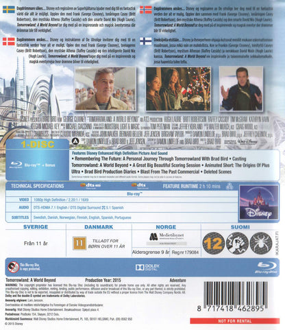 Tomorrowland A World Beyond (2015) Blu-ray