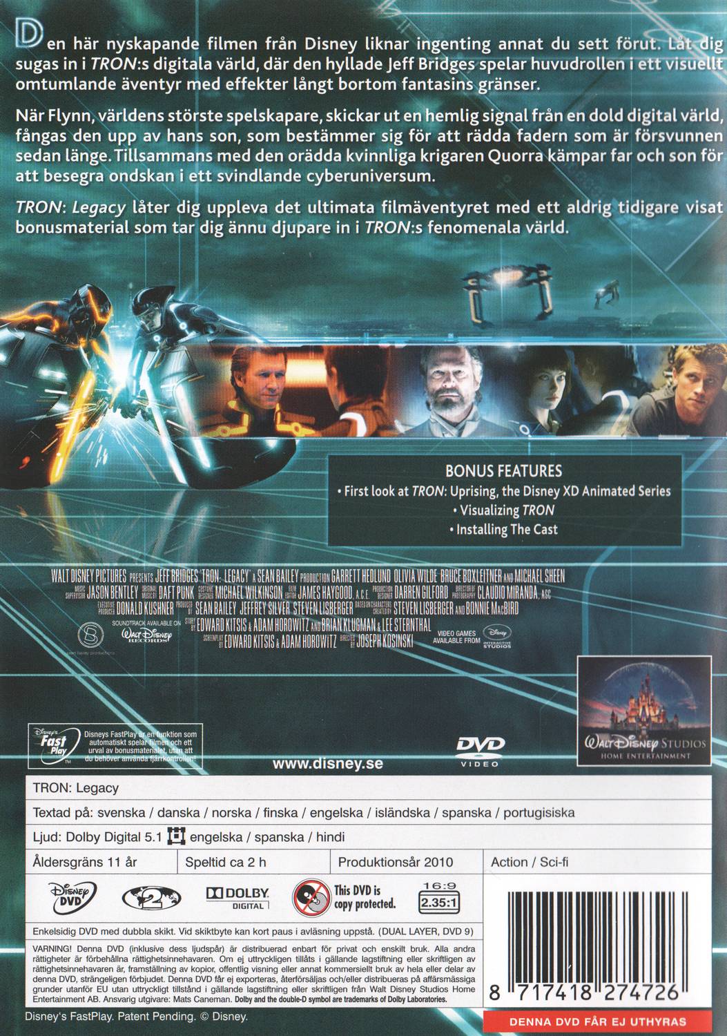 Tron Legacy (2010) DVD