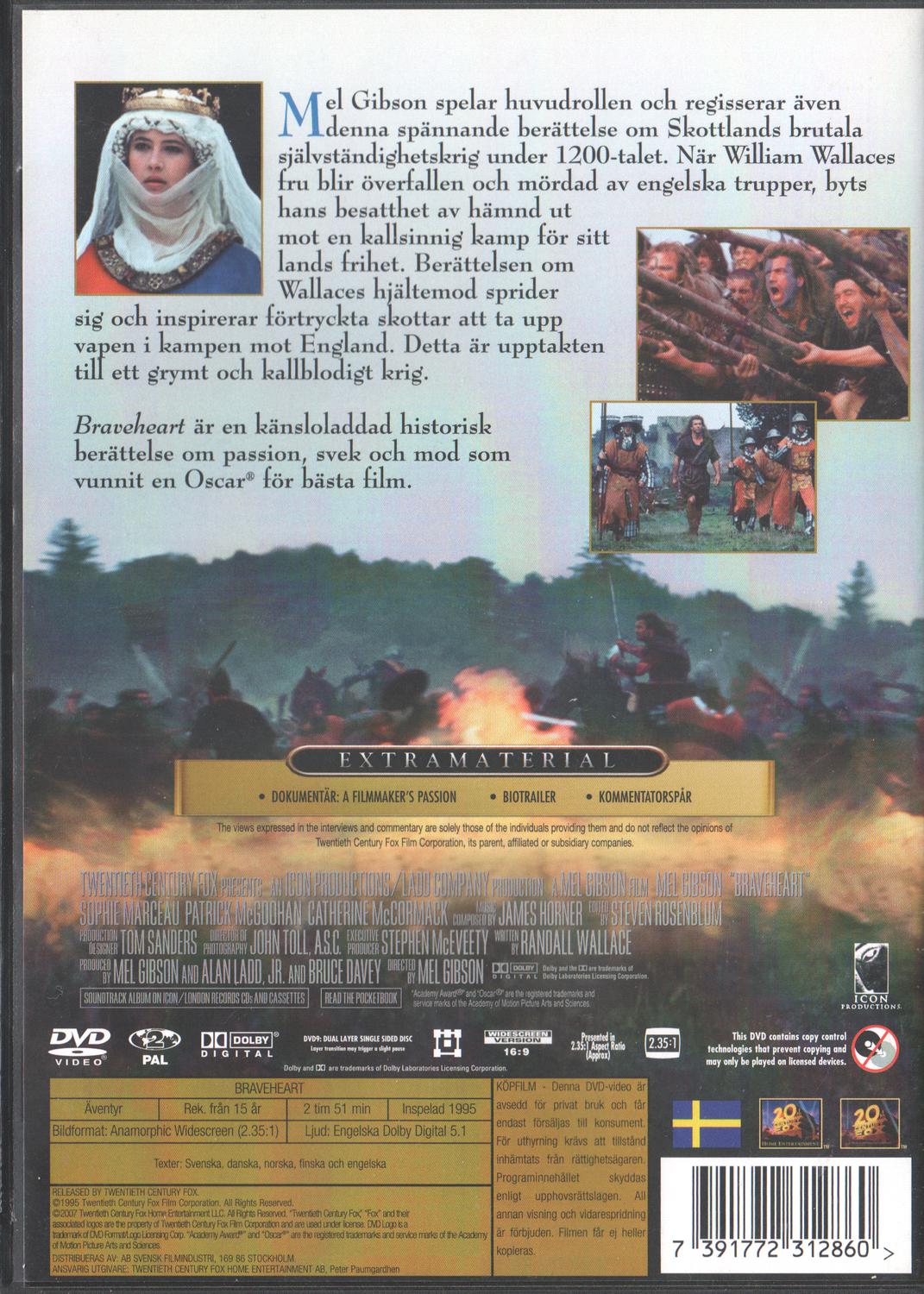 Braveheart (1995) DVD, Special 2-Disc Edition