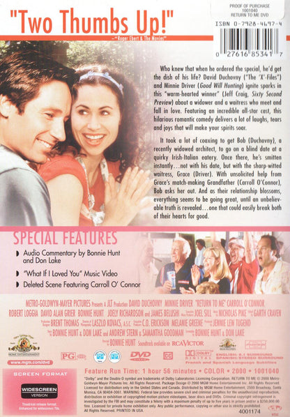 Return to me (2000) DVD